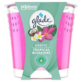 Glade Scented Candle Air Freshener Tropical Blossoms 129g (Case of 6)  Adomoo